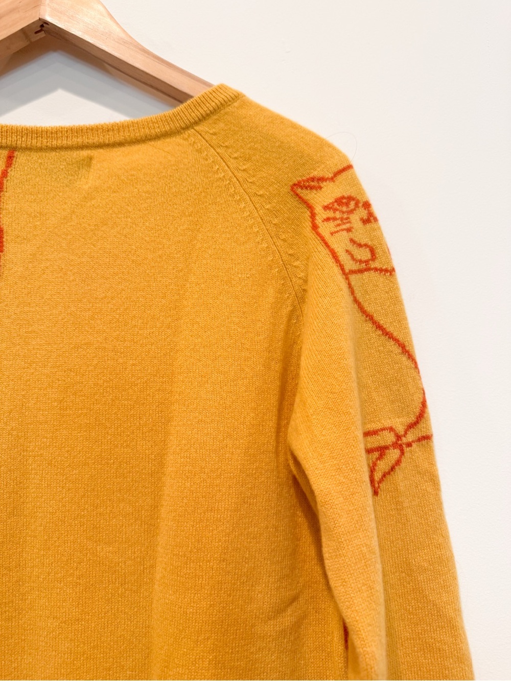 NWOT✨ Catnip + Seaweed Nipsea 100% Cashmere Cat Mermaid Sweater Marigold XS - Picture 10 of 11